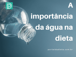 A importancia da agua na dieta