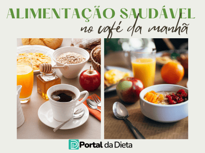 alimentação saudável no café da manhã