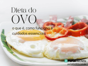 Prato com ovos fritos e pimentões, representando uma refeição da dieta do ovo – Portal da Dieta.