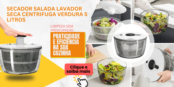 Secador Salada Lavador Seca Centrifuga Verdura 5 Litros