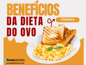 Prato com ovos mexidos e torradas ilustrando os benefícios da dieta do ovo – Portal da Dieta.