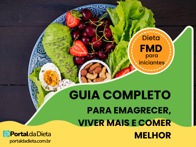 Prato colorido com alimentos saudáveis como folhas verdes, ovos, frutas vermelhas e castanhas, representando a dieta FMD para iniciantes — um guia completo para emagrecer, viver mais e comer melhor.