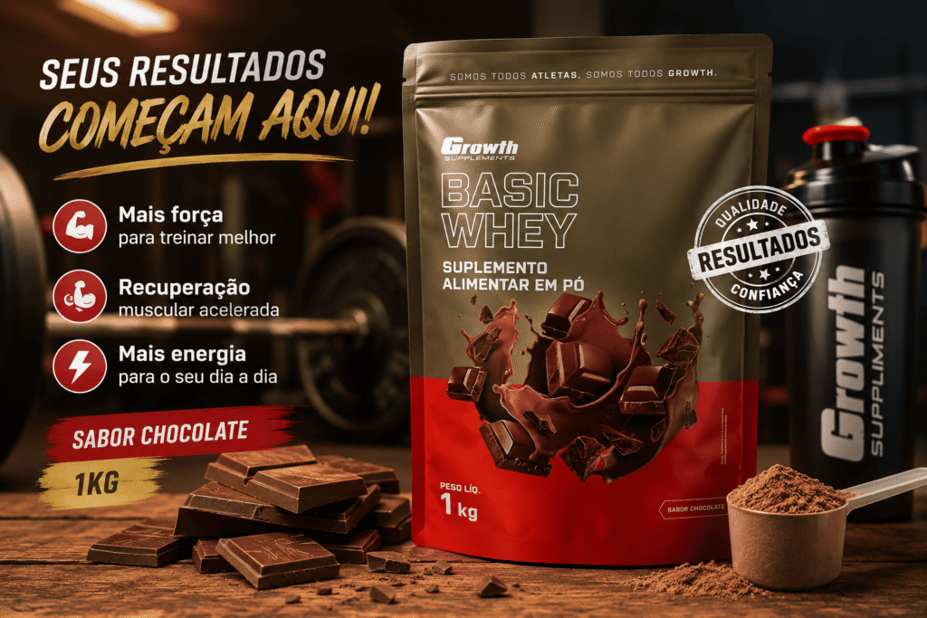 Basic Whey 1kg Growth Supplements - Chocolate