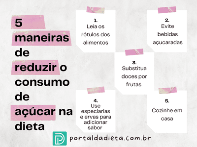 5 maneiras de reduzir o consumo de açúcar