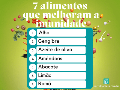 7 alimentos que melhoram a imunidade