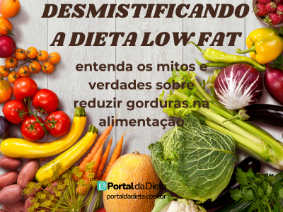 Variedade de vegetais frescos representando alimentação saudável com o tema Desmistificando a Dieta Low Fat – Portal da Dieta.