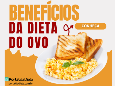 Prato com ovos mexidos e torradas ilustrando os benefícios da dieta do ovo – Portal da Dieta.